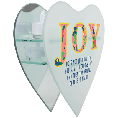 Frosted Glass Wall-Mount Tealight Holder With Mirrored Back