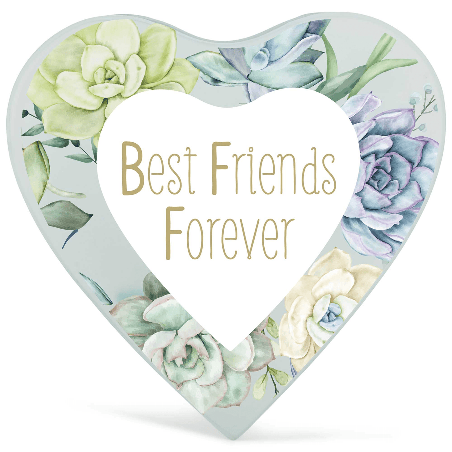 Frosted Glass Wall-Mount Tealight Holder - Best Friends Forever