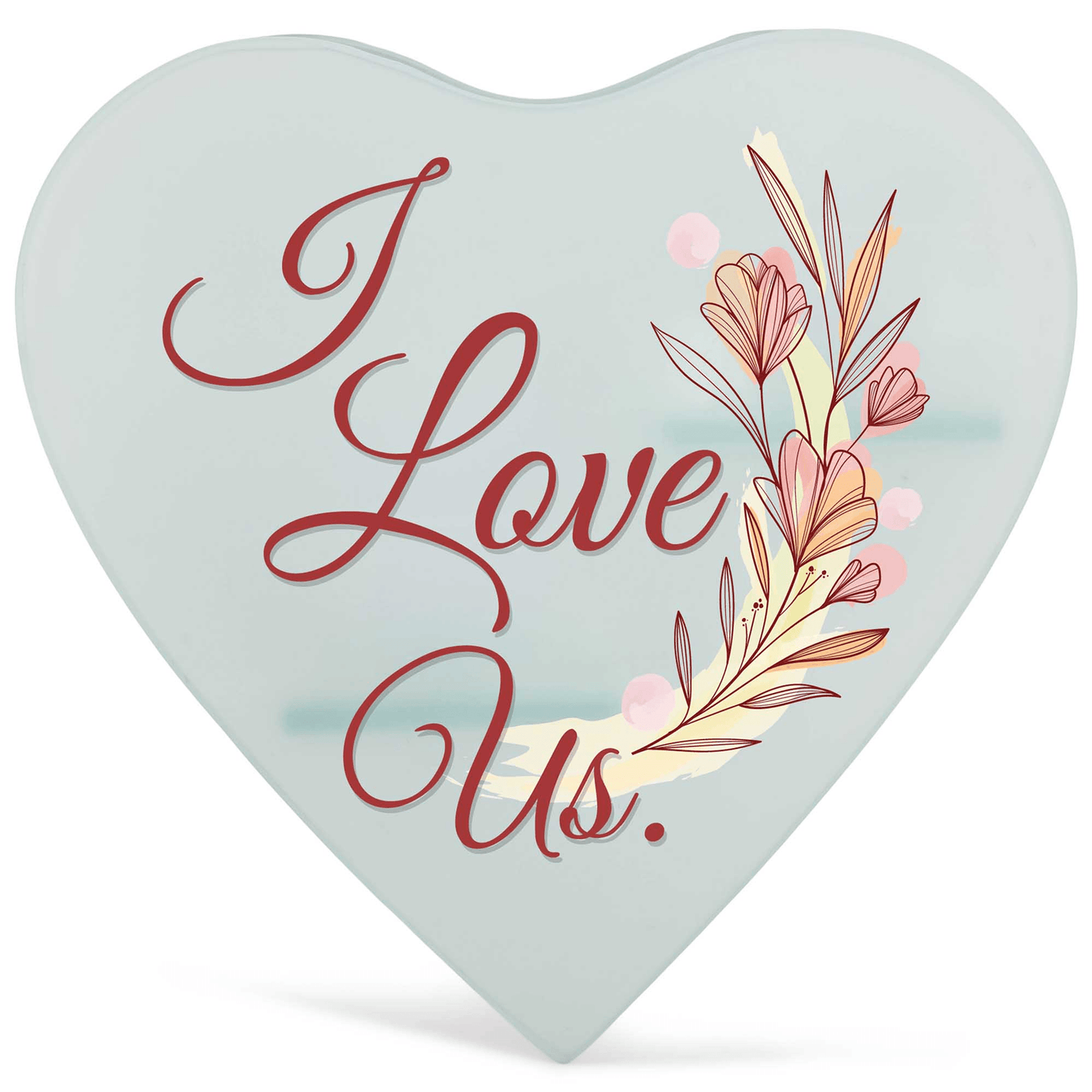 Frosted Glass Wall-Mount Tealight Holder - I Love Us