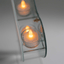 Frosted Glass Wall-Mount Tealight Holder With Dove And Inspirational Verse