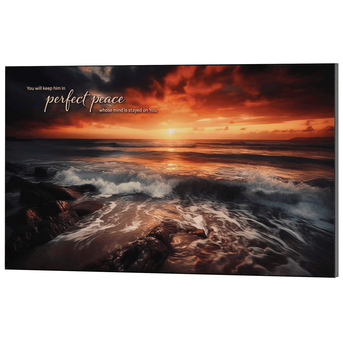 Nautical Themed Wall Plaque: Perfect Peace Inspirational Décor