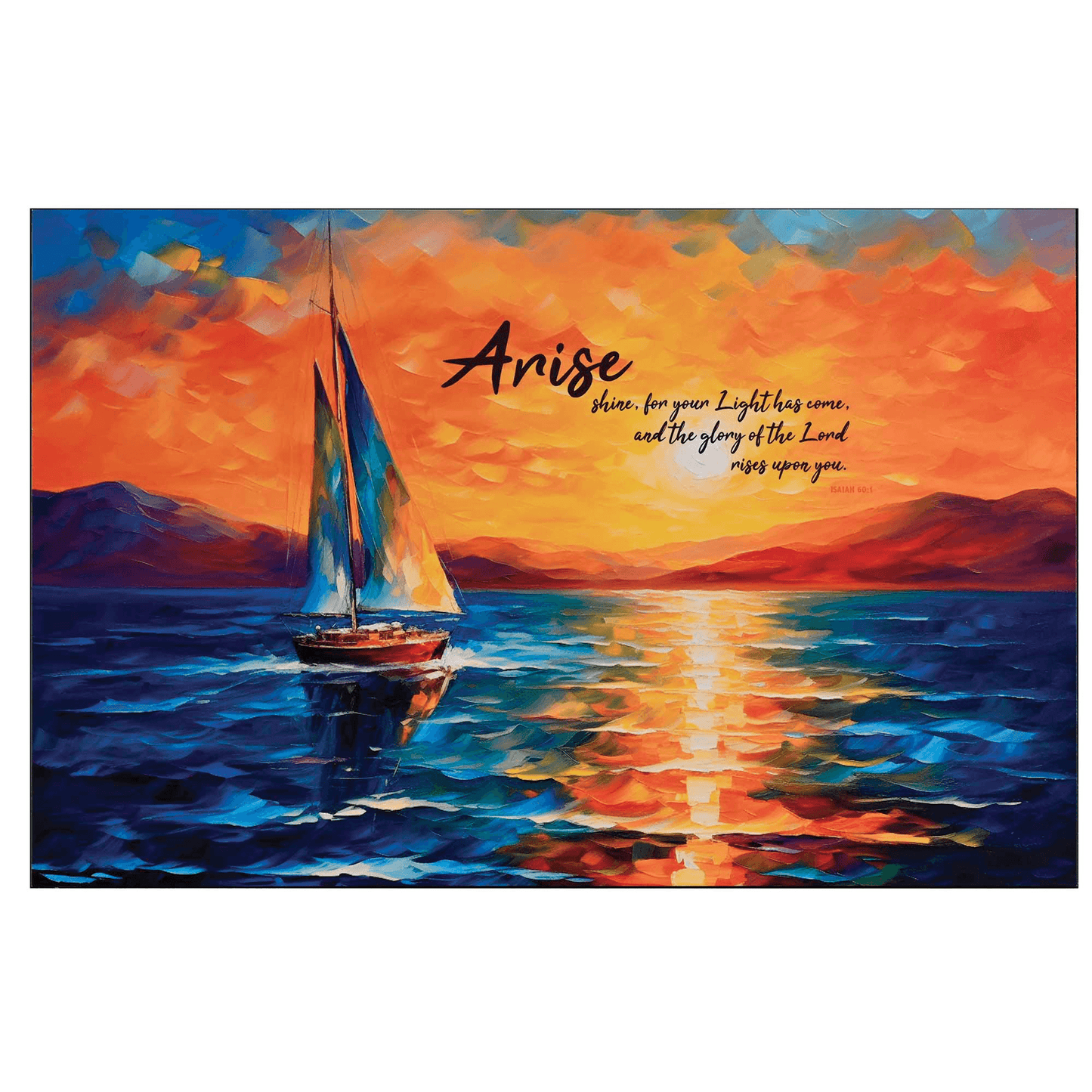 Serene Nautical Wall Plaque With Isaiah 60:1 Inspiration