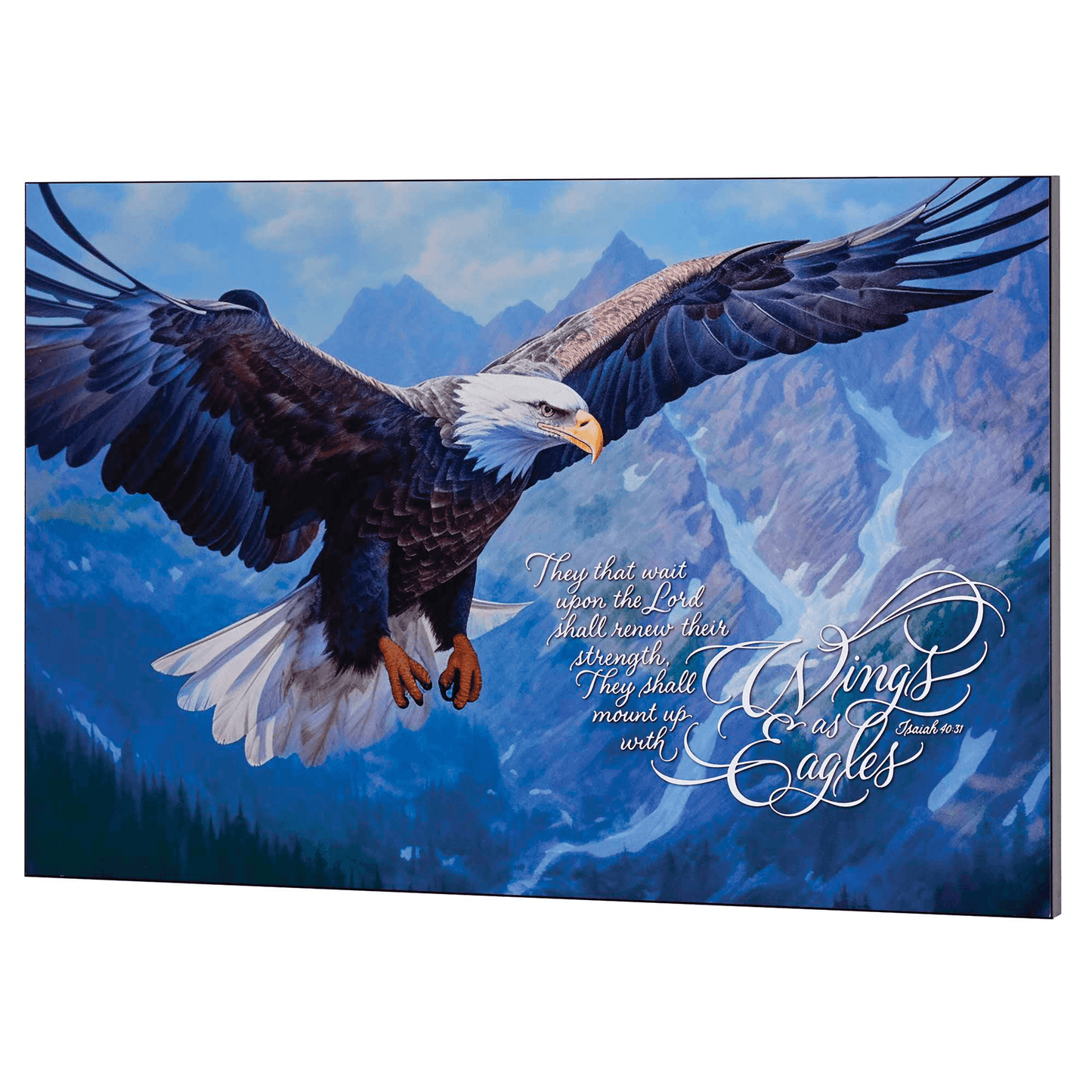 Eagle Wall Plaque With Inspiring Isaiah 40:31 Verse