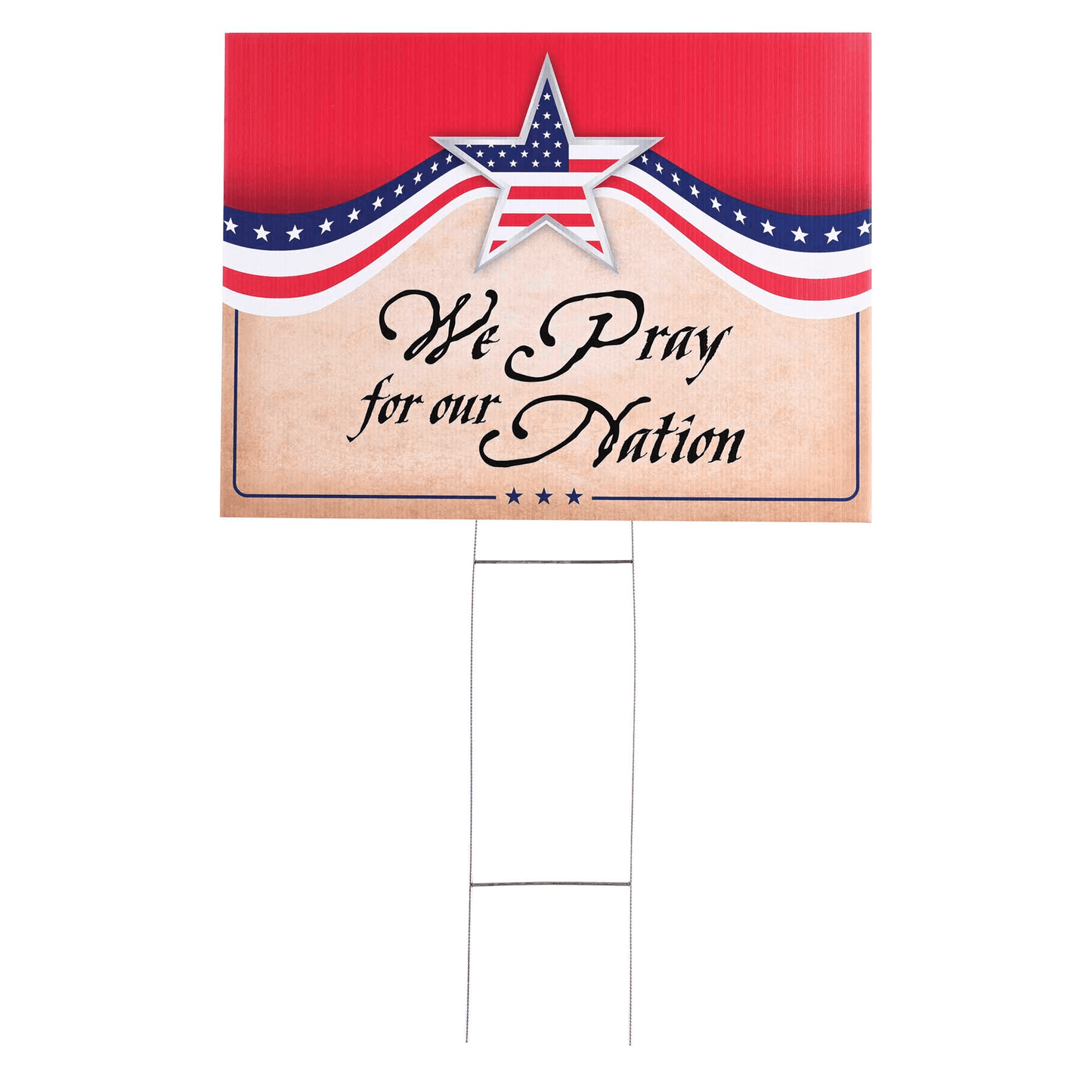 Patriotic We Pray For Our Nation Yard Sign Set