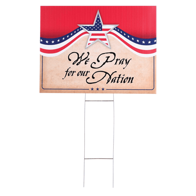 Patriotic We Pray For Our Nation Yard Sign Set