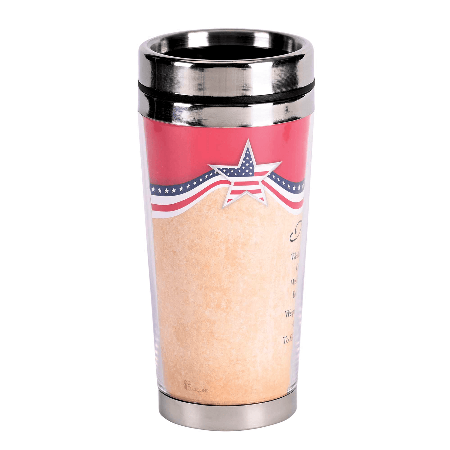 Patriotic Travel Mug With Nations Prayer - 16 Oz