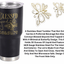 Blessed Beyond Black 30 Oz Stainless Steel Tumbler With Butterfly Design