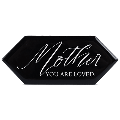 Black Ceramic Picket Tile - Mother You Are Loved