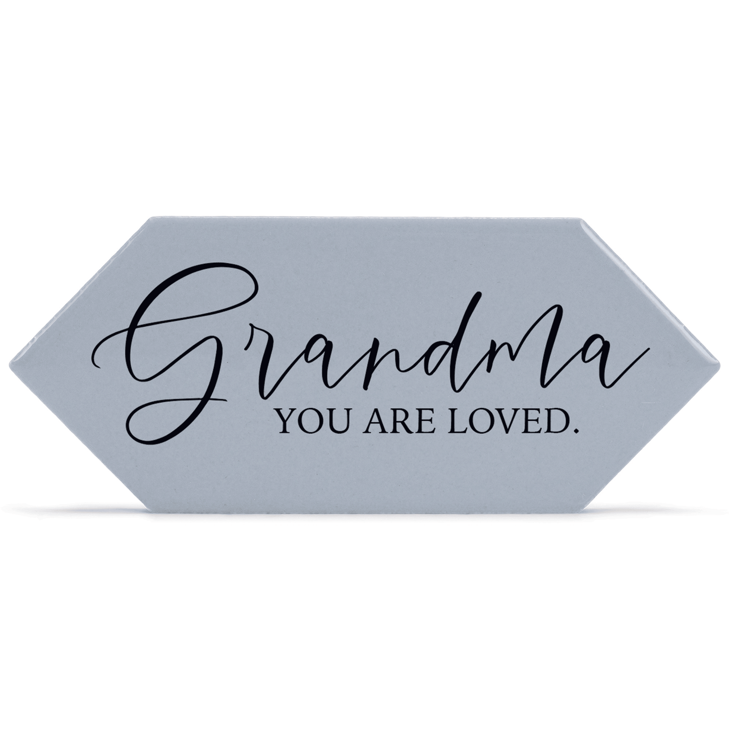 Grey Ceramic Picket Tile - Grandma You Are Loved