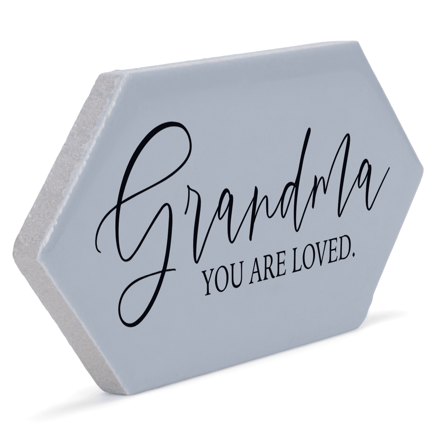 Grey Ceramic Picket Tile - Grandma You Are Loved