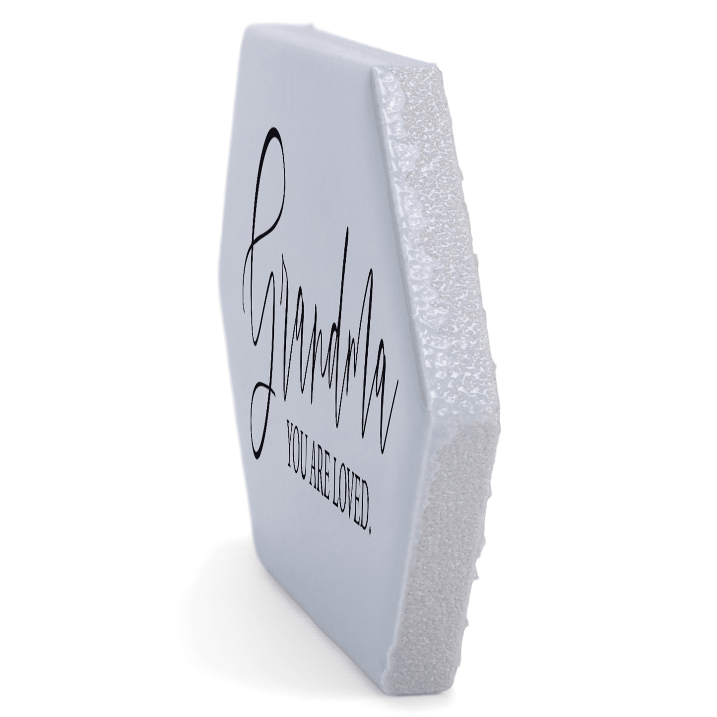 Grey Ceramic Picket Tile - Grandma You Are Loved
