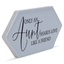 Aunt's Love Grey Ceramic Picket Tile With Easel