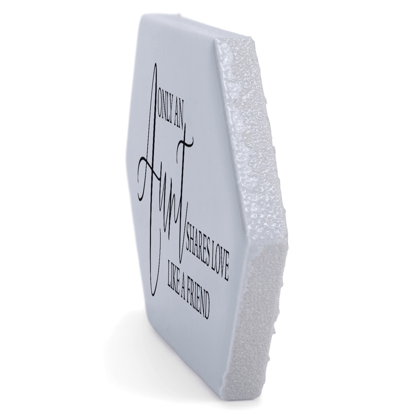 Aunt's Love Grey Ceramic Picket Tile With Easel