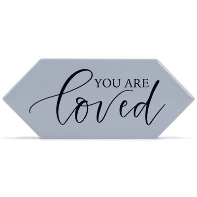 You Are Loved Grey Ceramic Tabletop Tile