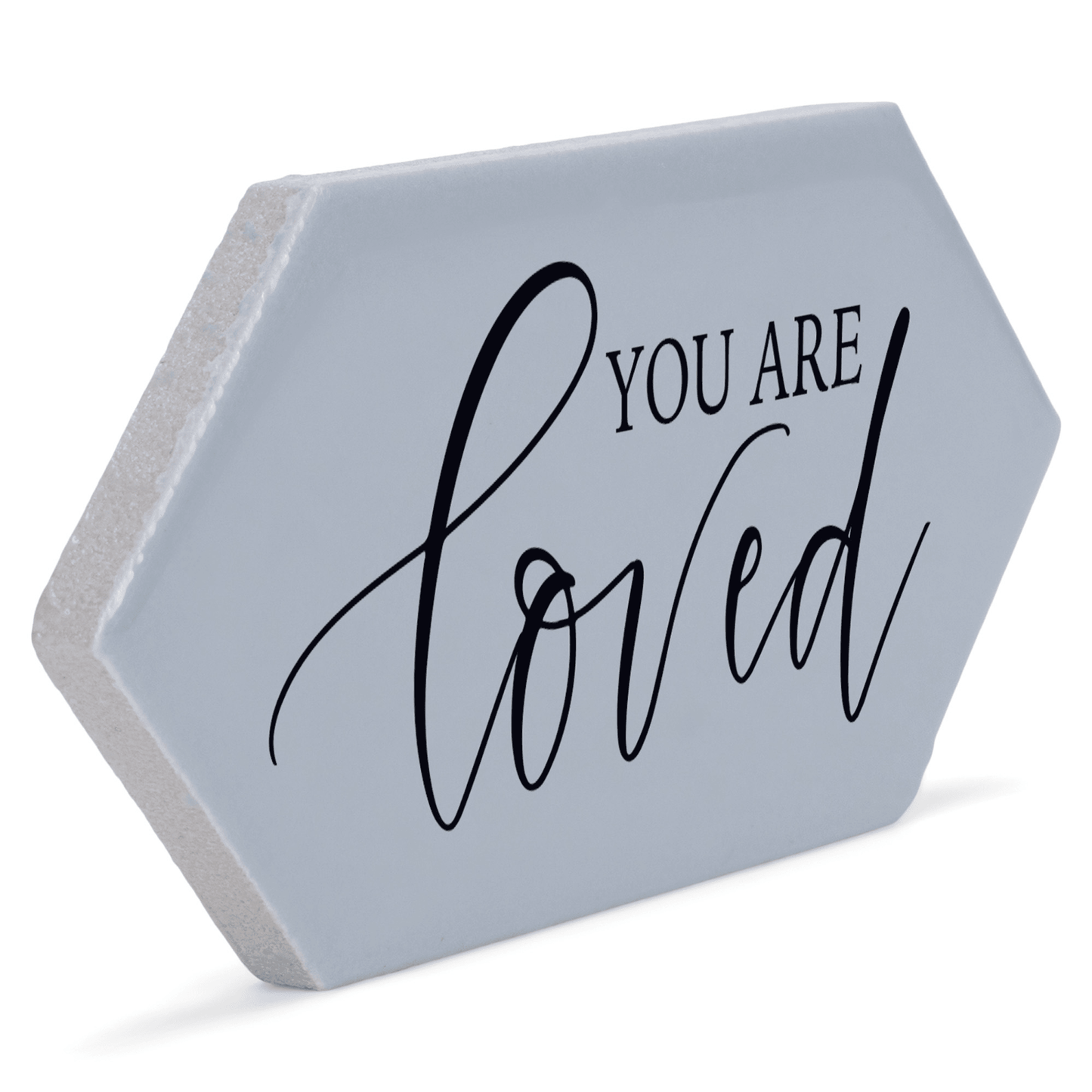 You Are Loved Grey Ceramic Tabletop Tile