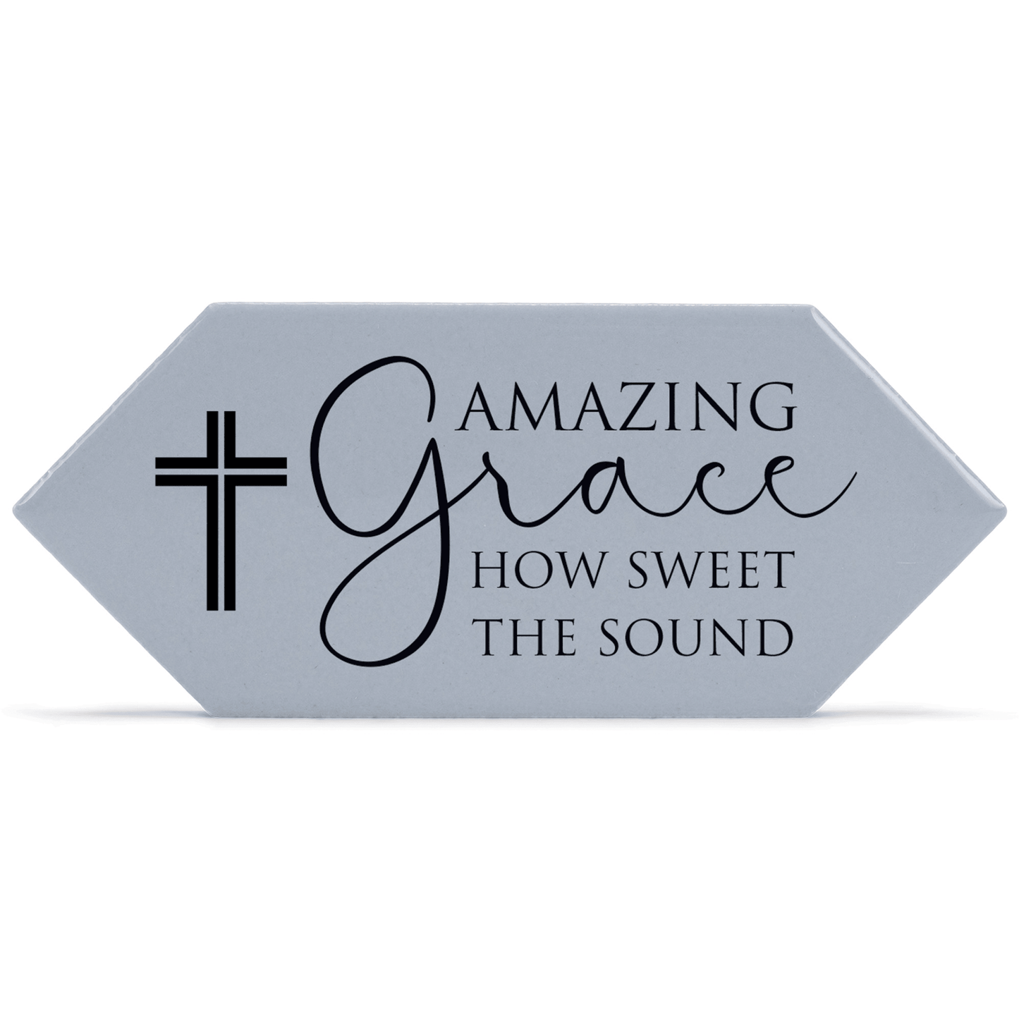 Grey Ceramic Picket Tile With Heartfelt Sentiment