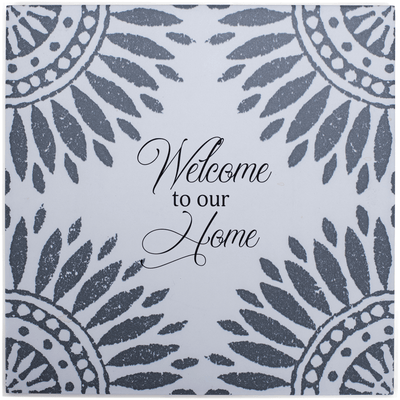 Elegant Ceramic Tile: Welcome To Our Home In Cream