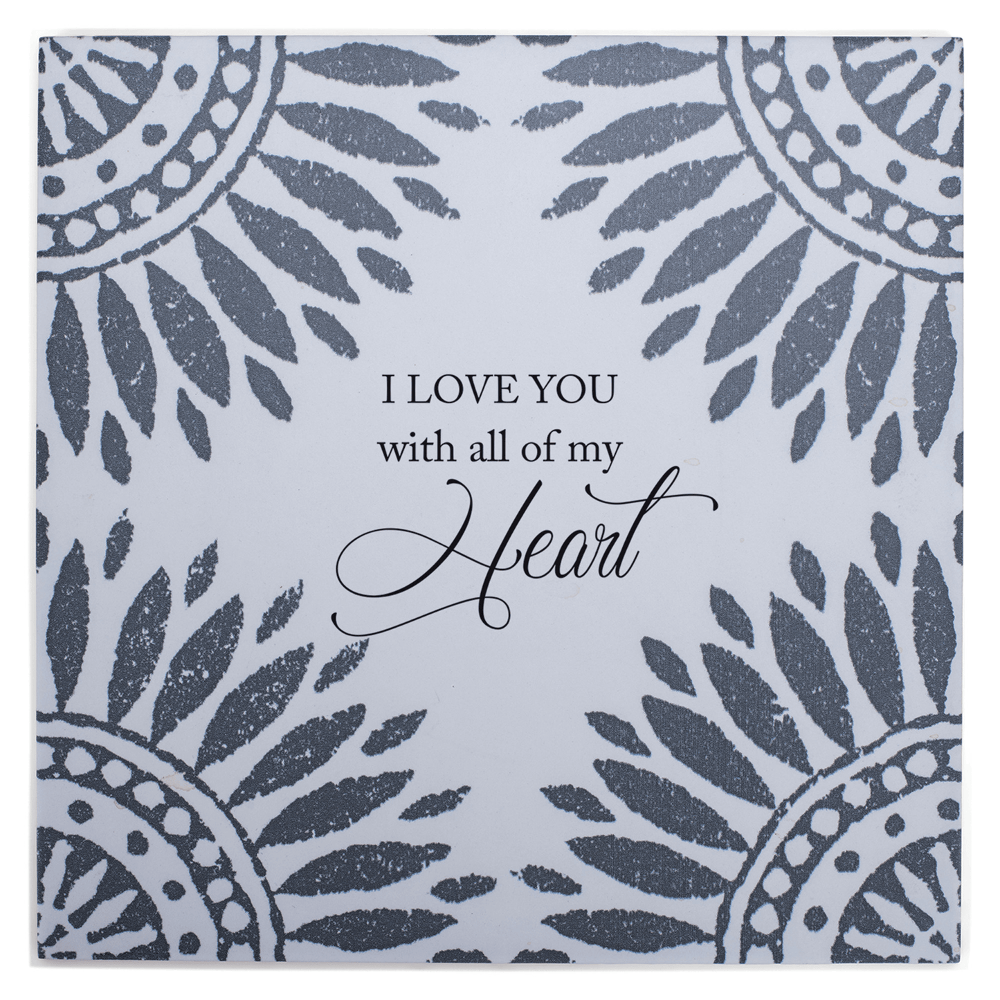 I Love You With All My Heart Decorative Ceramic Tile