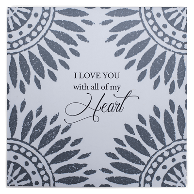 I Love You With All My Heart Decorative Ceramic Tile