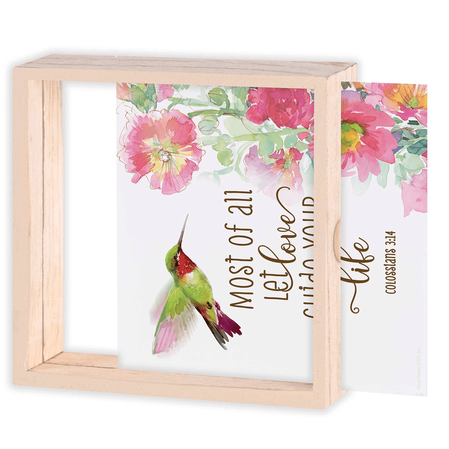Inspirational Two-Sided Tabletop Decor: Let Love Guide Life