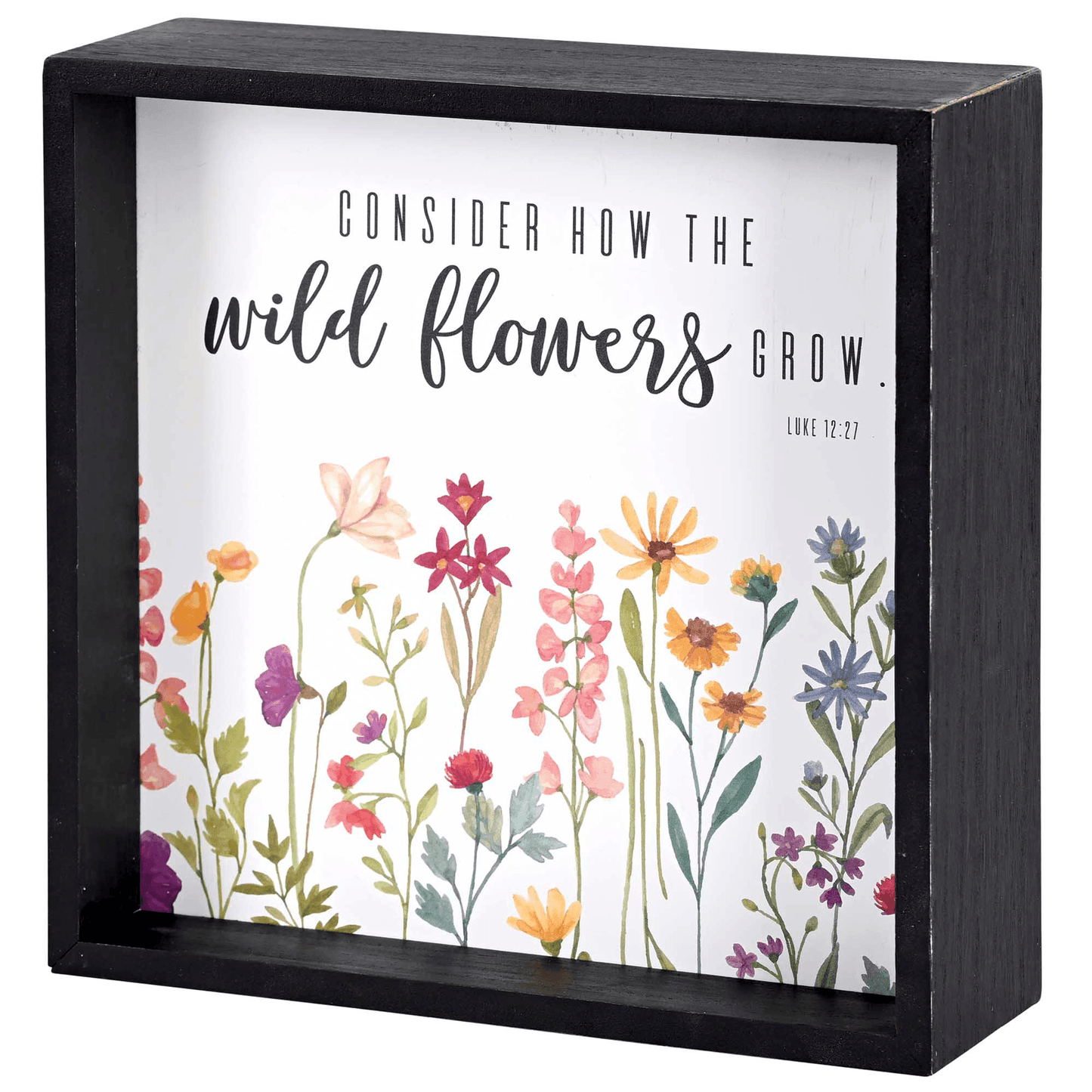 Reversible Wooden Tabletop Art - Consider The Wildflowers