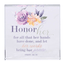 Tabletop Glass Plaque: Honouring Her With Proverbs 31:31