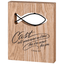 Elegant Tabletop Wire Fish Plaque With 1 Peter 5:7 Scripture