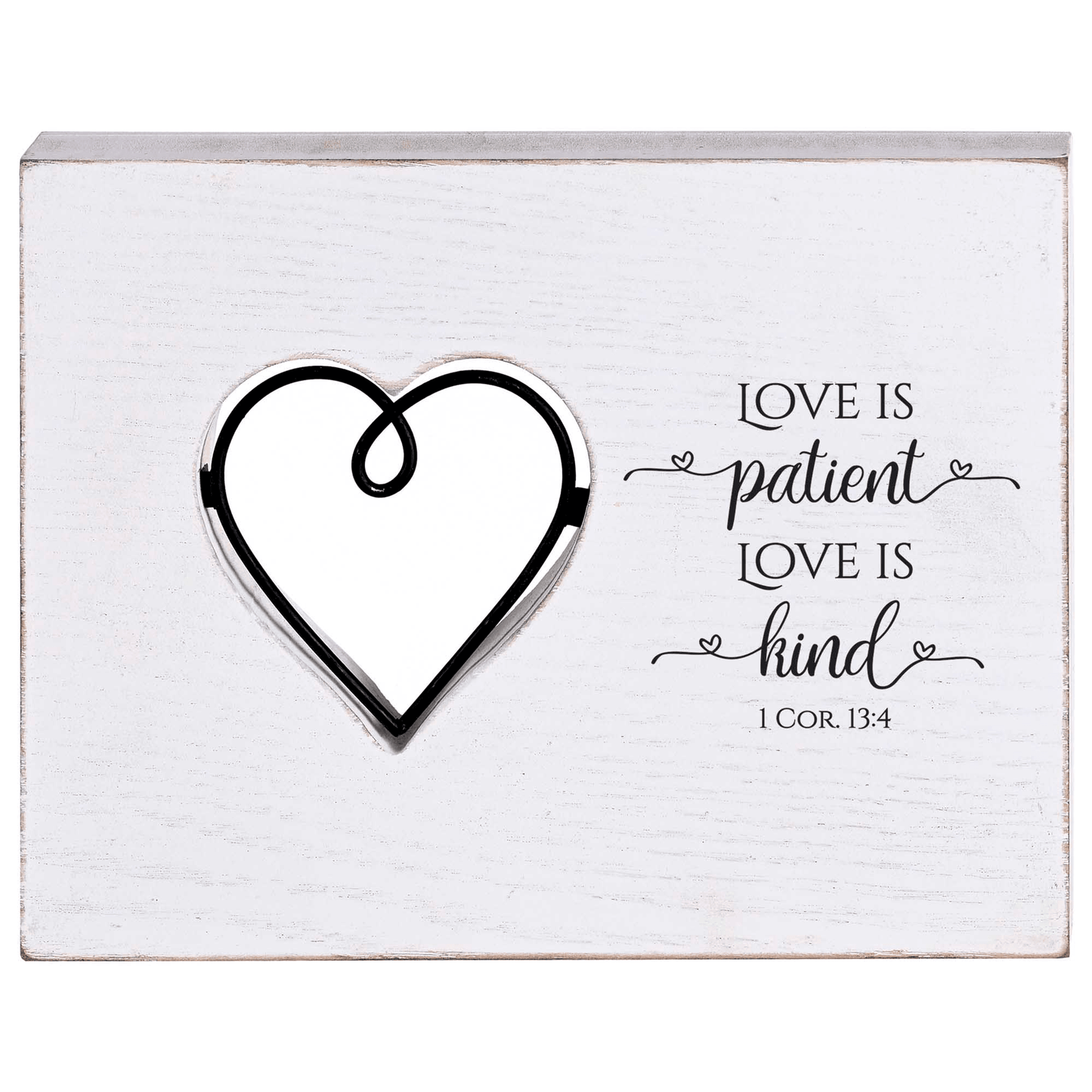 Love Is Kind Tabletop Wire Heart Plaque