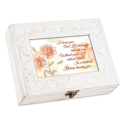Whimsical Music Box With Photo Frame - You Light Up My Life