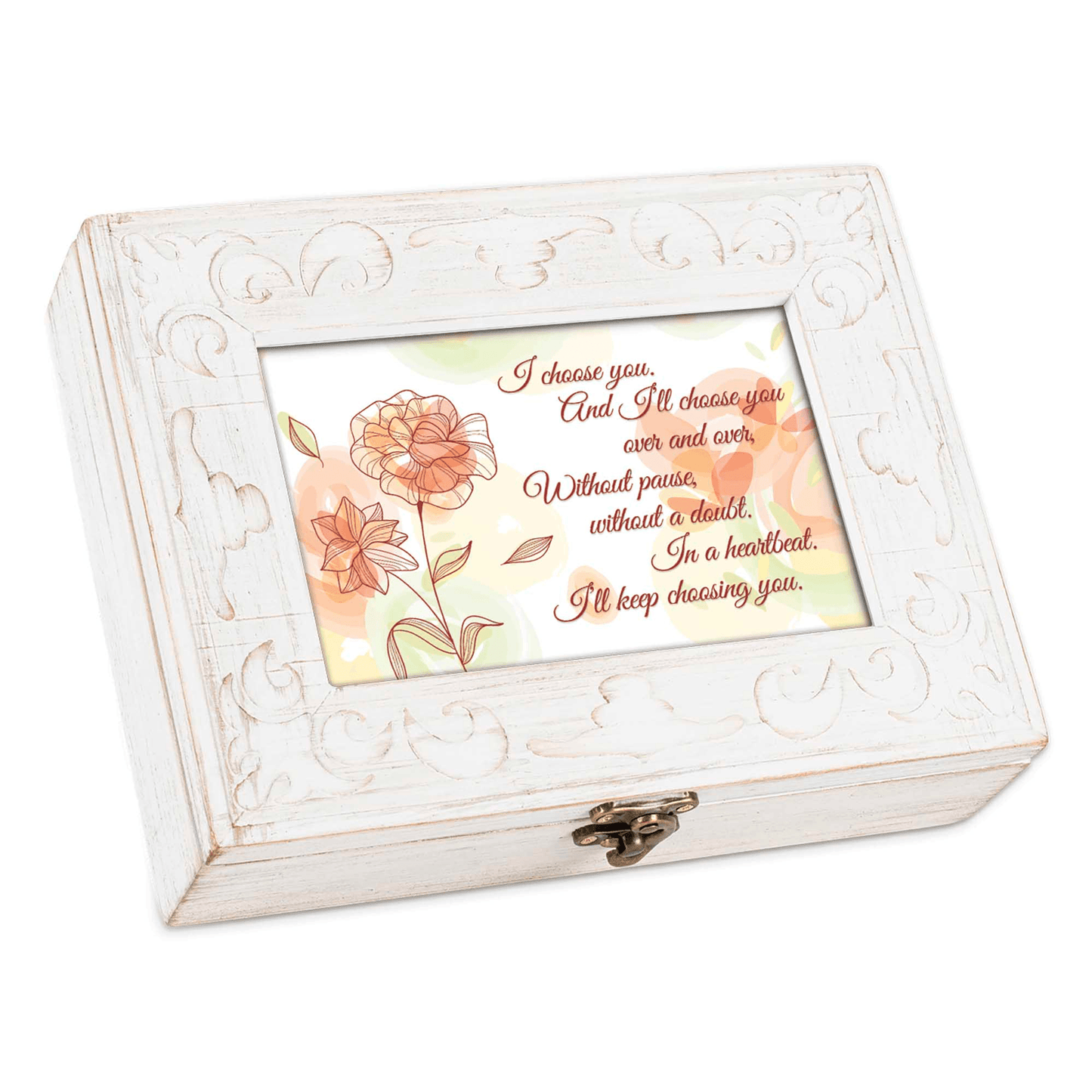 Whimsical Music Box With Photo Frame - You Light Up My Life