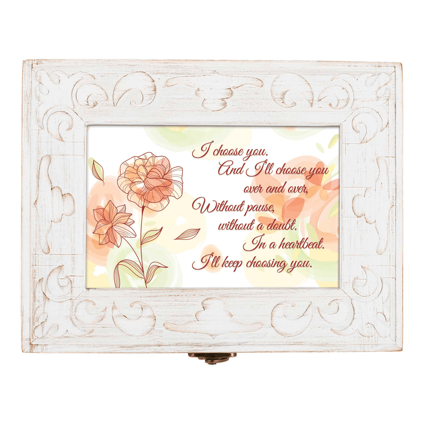Whimsical Music Box With Photo Frame - You Light Up My Life