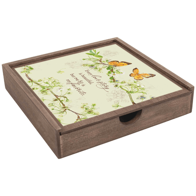 Beautiful Love Story Memory Box With Floral And Butterfly Design