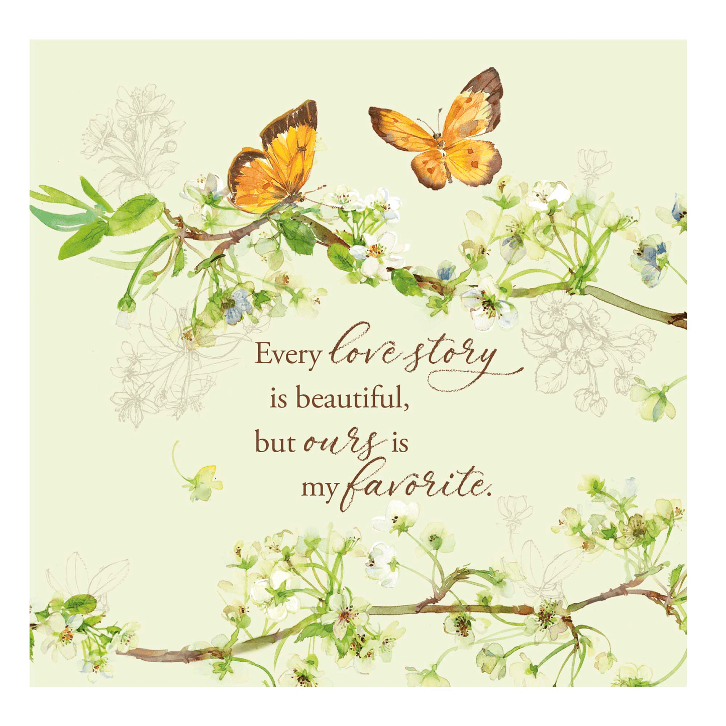 Beautiful Love Story Memory Box With Floral And Butterfly Design