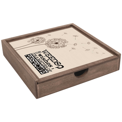 Weeds Or Wishes Memory Keepsake Box With Dandelion Artwork