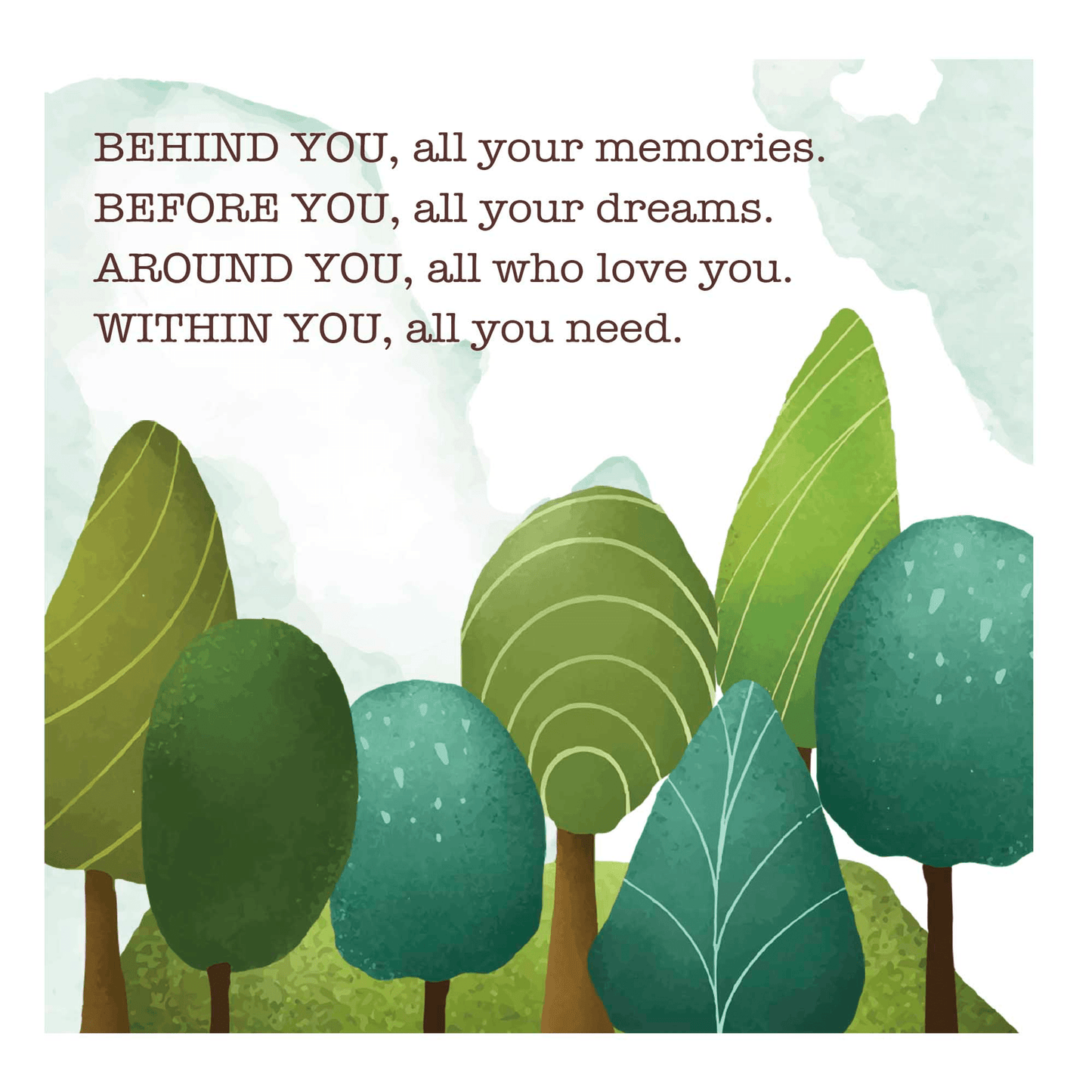 Whimsical Keepsake Box With Floral Artwork And Inspirational Quote