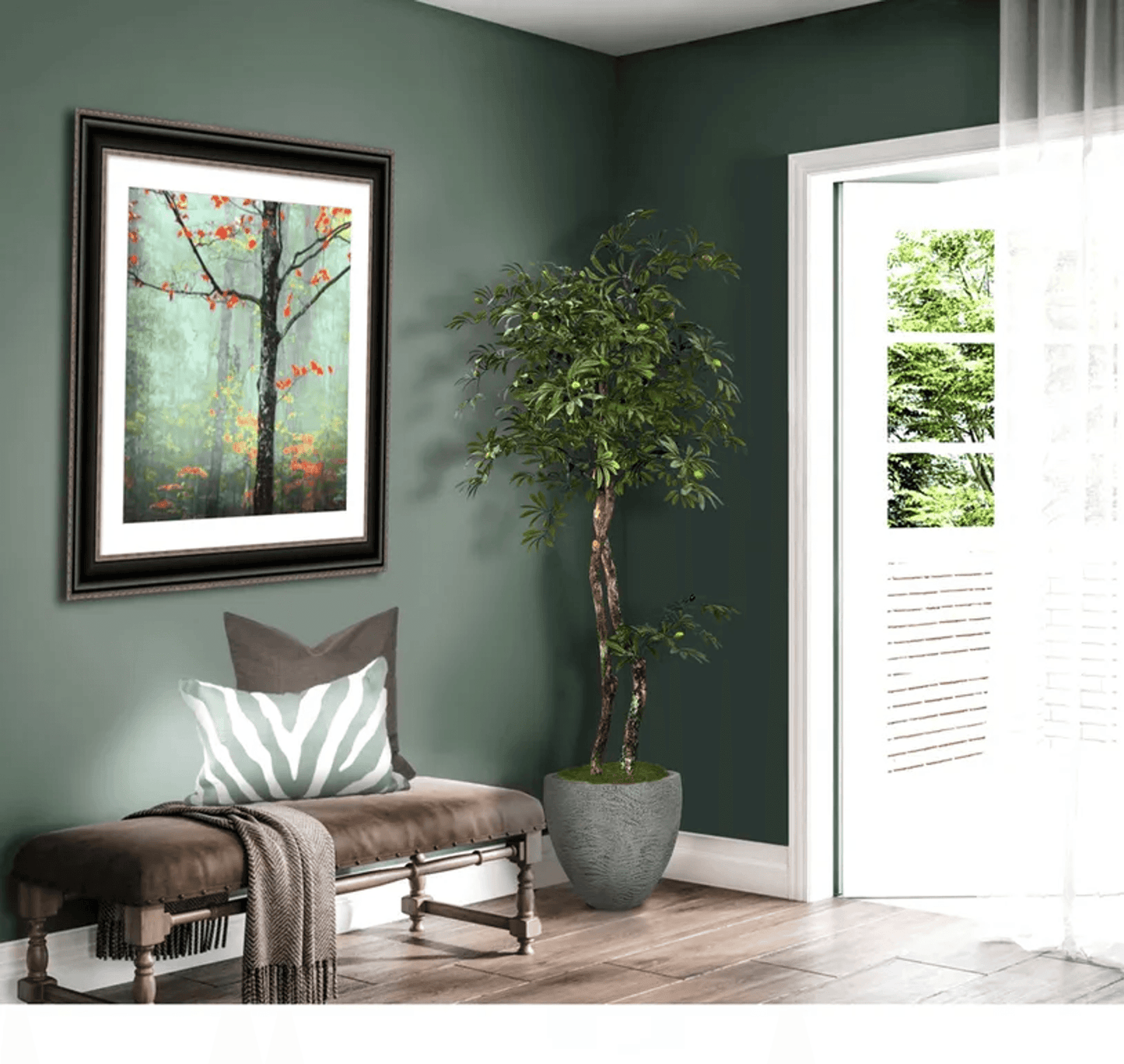 Lifelike 6' Artificial Mediterranean Olive Tree
