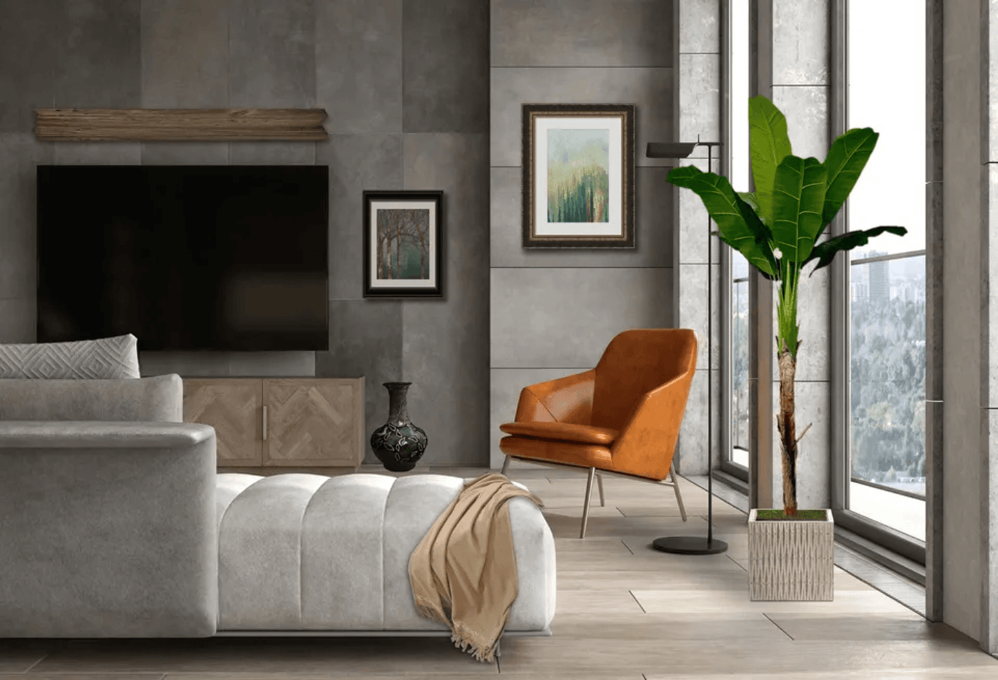 6' Real Touch Artificial Banana Plant
