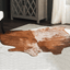 Premium Handmade Dark Brown Cowhide Area Rug - 6X7 Feet