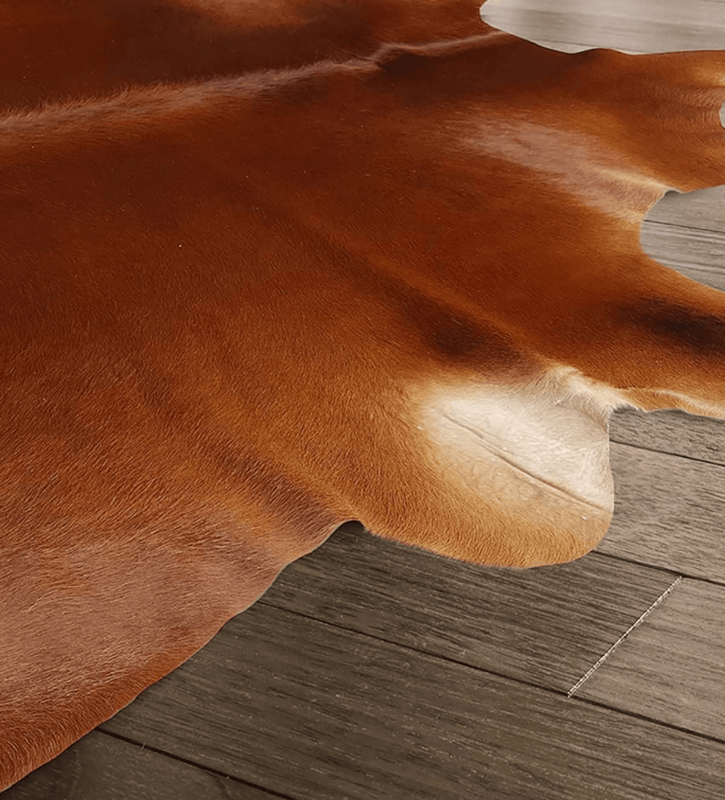 Premium Handmade Dark Brown Cowhide Area Rug - 6X7 Feet