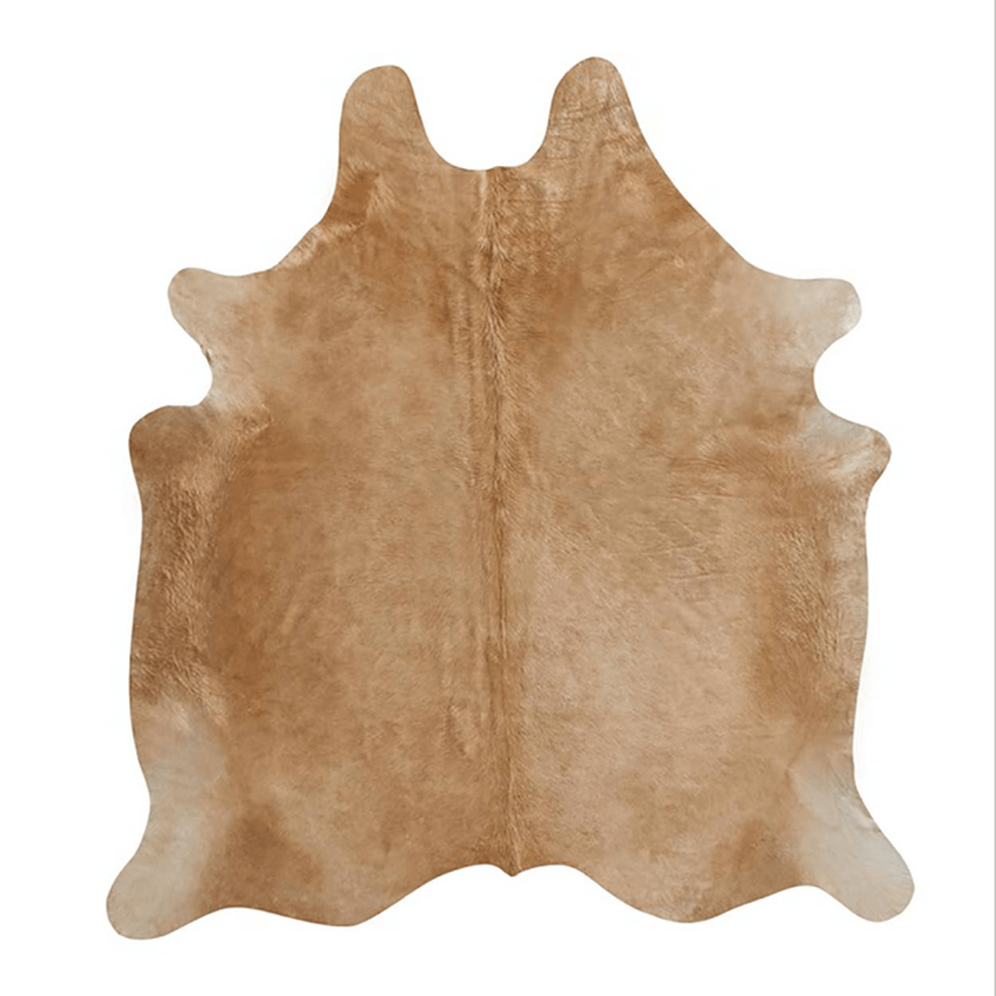 Light Brown Handmade Cowhide Area Rug - 6X7 Feet