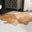 Light Brown Handmade Cowhide Area Rug - 6X7 Feet