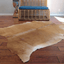 Light Brown Handmade Cowhide Area Rug - 6X7 Feet