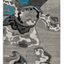 Turquoise Abstract Hand-Carved Soft Rug, 3'8" X 5'6"