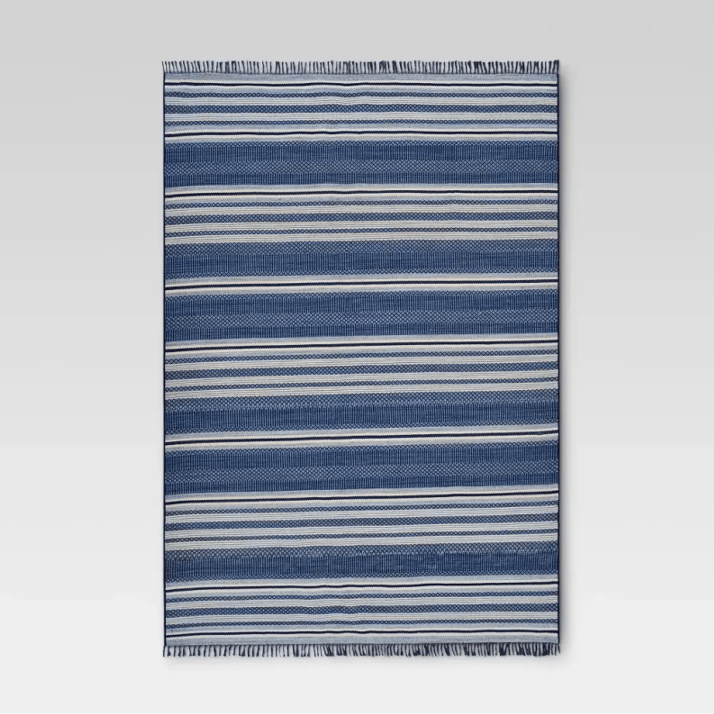 Blue Stripe 9X12 Feet Indoor Outdoor Area Rug