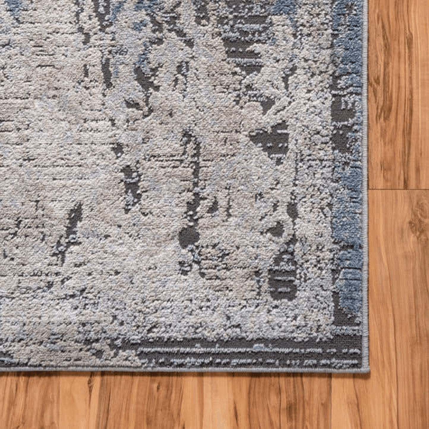 Navy Beige Distressed Vintage Oriental Area Rug – 10X13 Feet