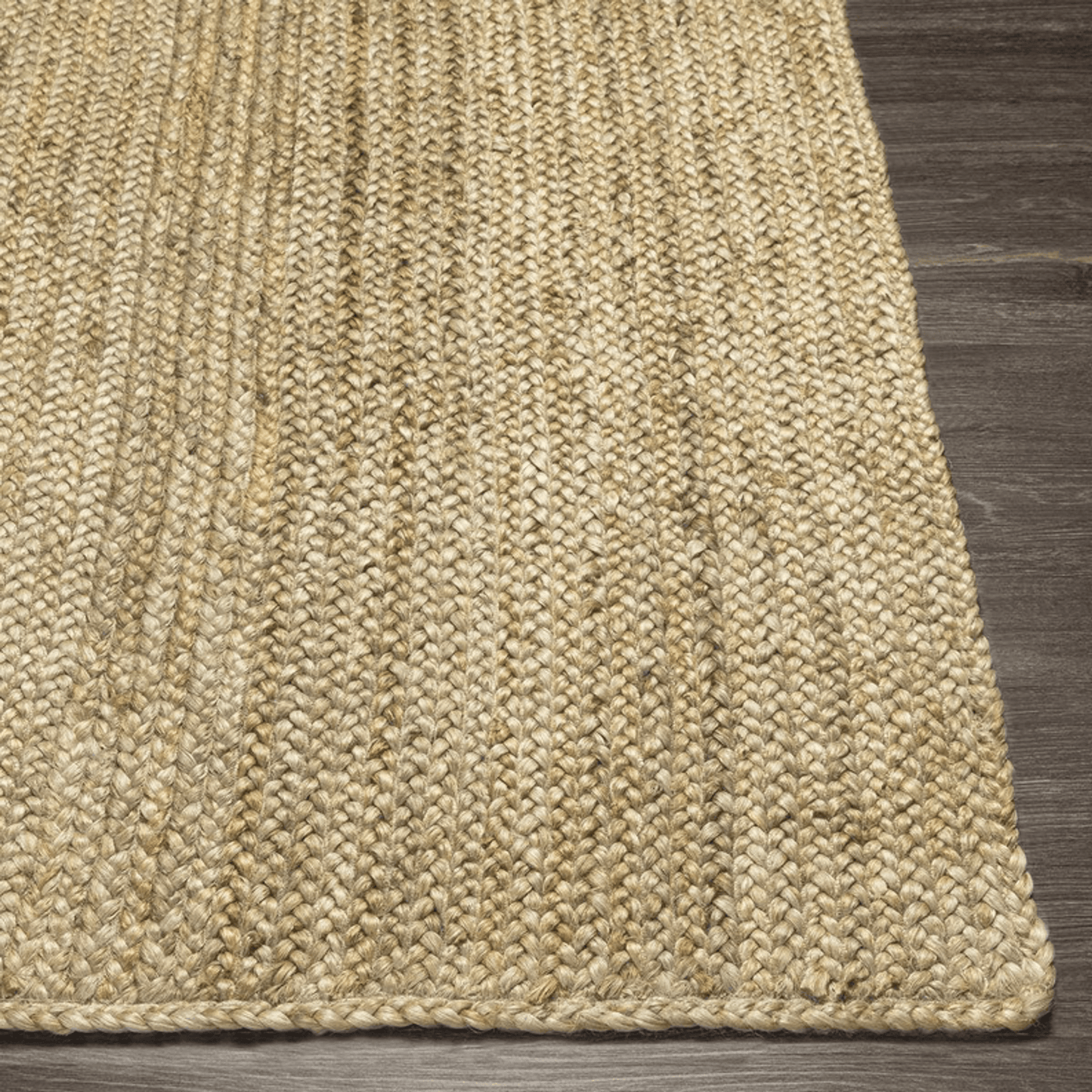 Ivory Natural Jute Hand-Woven Braided Door Mat Rug - 2X3 Feet