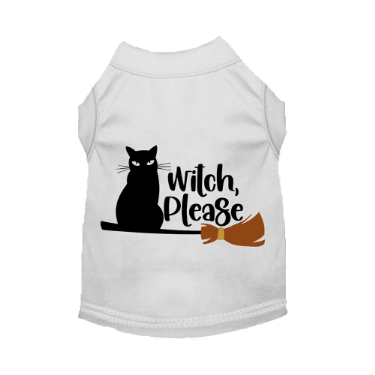 Witch Please Cat Sleeveless Dress with Ruffle