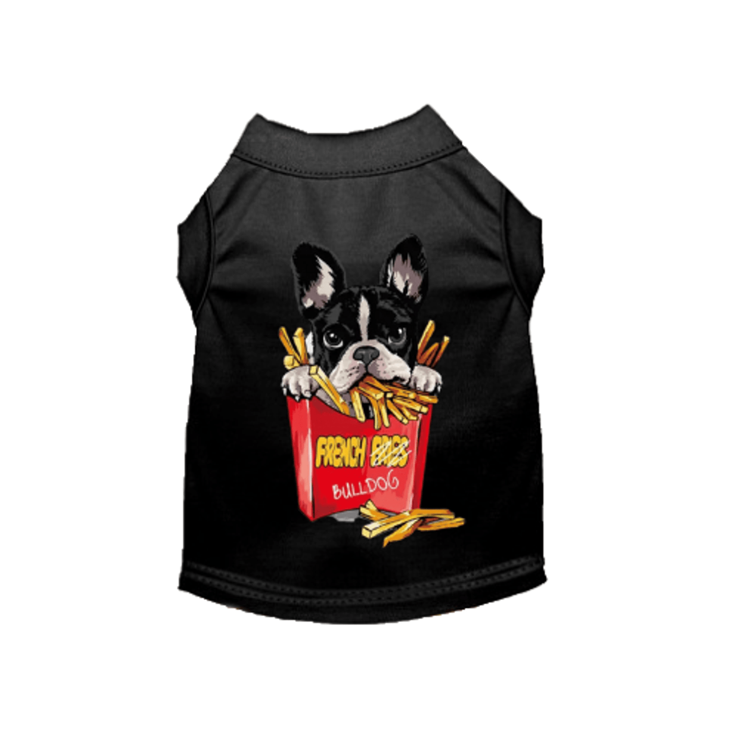 Ruffled Sleeveless Dog Shirt & Dress - Frenchie Fries Collection