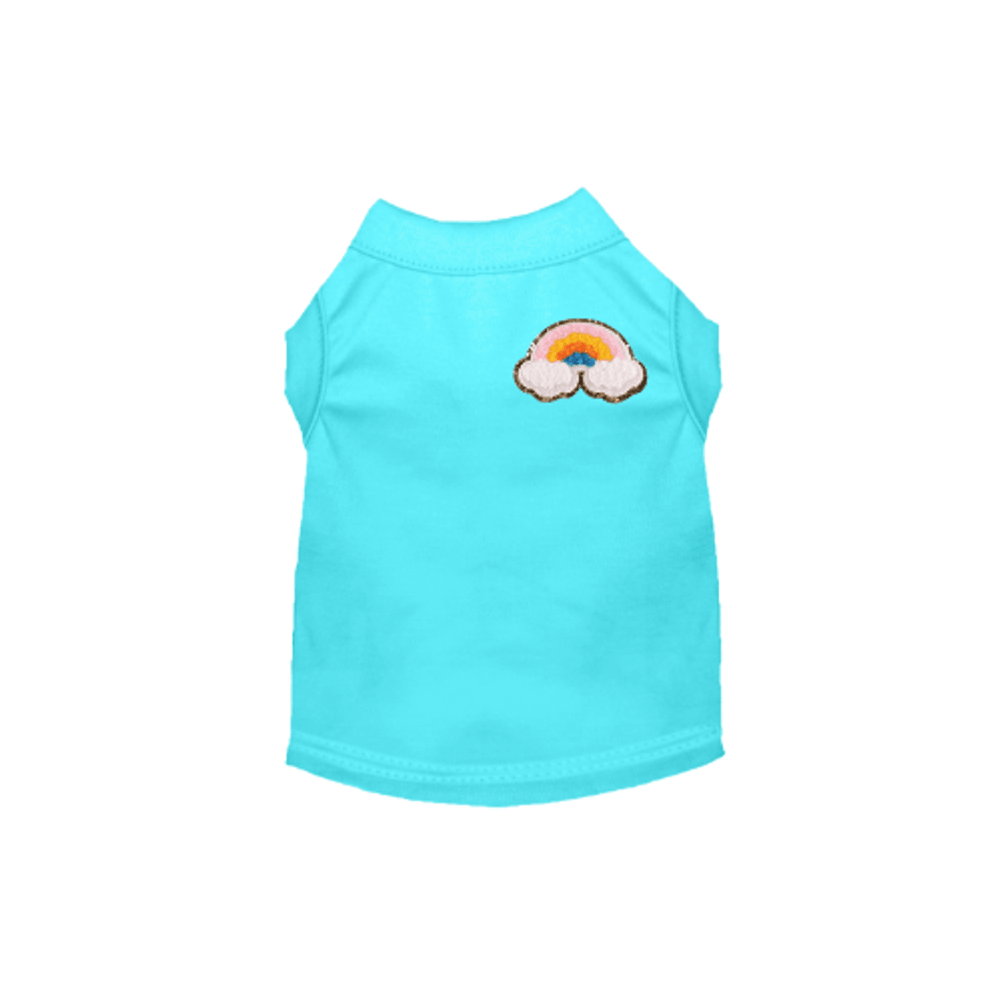 Chenille Rainbow Embroidered Sleeveless Dress for Dogs - Dog Hugs Cat