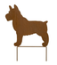 Whimsical Dog Silhouette Garden Stake In Rustic Copper Finish